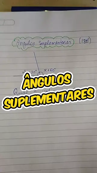 Ângulos complementares e suplementares #angulos #geometria #educação