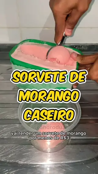 Sorvete Caseiro de Saquinho 