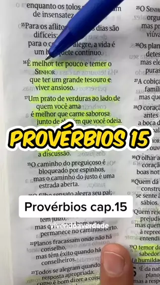 Provérbios 15: 16. É melhor ter pouco e temer o Senhor que ter um gran