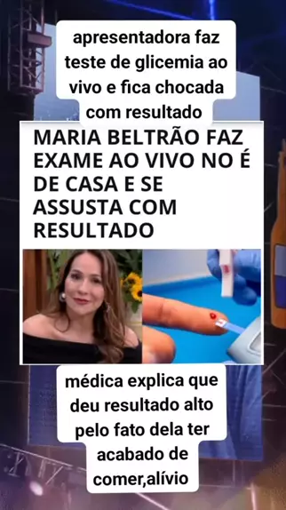 Maria Beltrão faz exame ao vivo e se assusta com o resultado: 'Como assim?