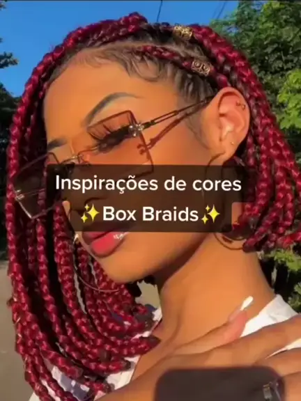 tranças box braids com duas cores