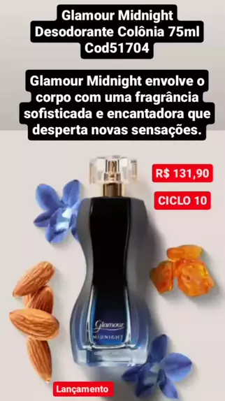 glamour midnight desodorante colônia 75ml