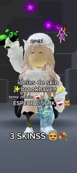 skin no brookhaven de cria menina