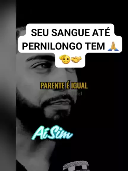 Frase: Família é quem respeita você, seu sangue até o pernilongo tem 😉