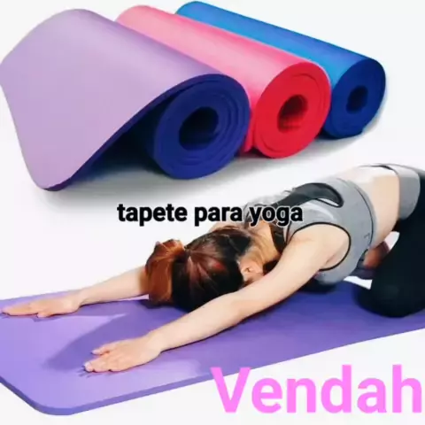 Tapete de Yoga TPE com Linha de Posição.