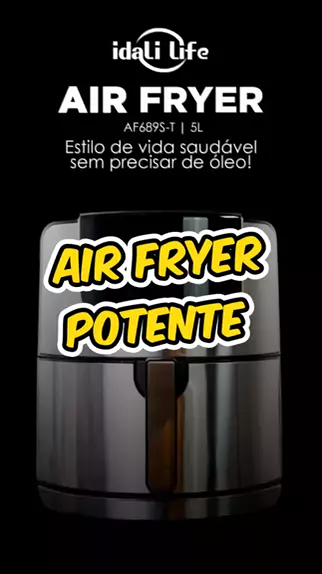 Air Fryer Fritadeira Elétrica Sem Óleo Cozimento Inteligente Com  Temporizador Idali Life
