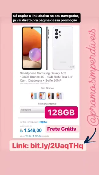 Smartphone Samsung Galaxy A32 128GB Branco 4G - 4GB RAM Tela 6,4