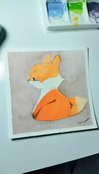 Raposa em aquarela #raposa #arte #ilustração #aquarela #fox