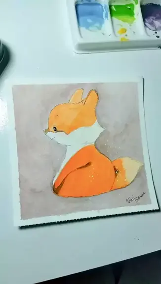 Raposa em aquarela #raposa #arte #ilustração #aquarela #fox #watercolor