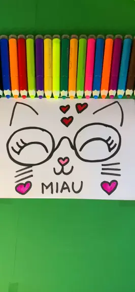 Aprenda a desenhar um gatinho fácil #drawing #viral #fyp