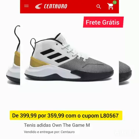 Basqueteira sale adidas centauro