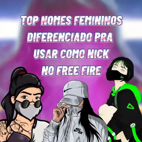 nomes femininos para pôr no free fire