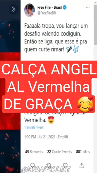 CODIGUIN DA CALÇA ANGELICAL VERMELHA DE GRAÇA ! 