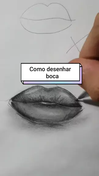 Desenhando Boca Realista  How to draw a realistic mouth 