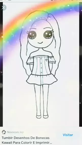 desenhos para colorir kawaii tumblr