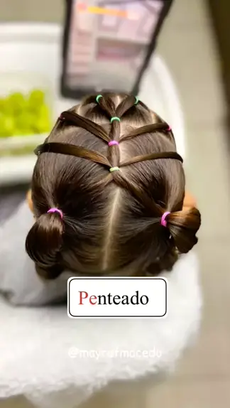 LINDO PENTEADO INFANTIL COM ELÁSTICO / penteado fácil e simples com laço  único 