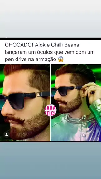 Nova coleção da Chilli Beans com Alok tem óculos com pen drive