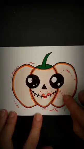 Desenhando - ABÓBORA, MORCEGO E ARANHA para o HALLOWEEN!! 🎃❤ Como desenhar  uma abóbora de Halloween. 