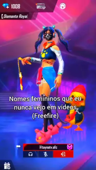 nomes femininos para pôr no free fire