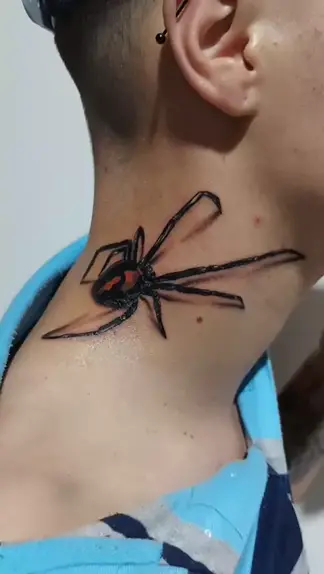 Qual é o significado da tatuagem da aranha no pescoço