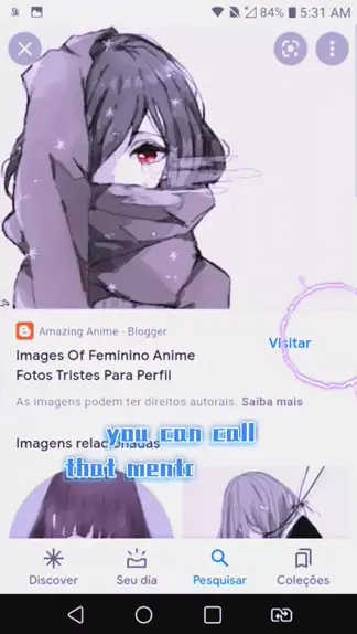 fotos para perfil anime triste feminino