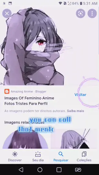 foto de perfil de anime feminino triste