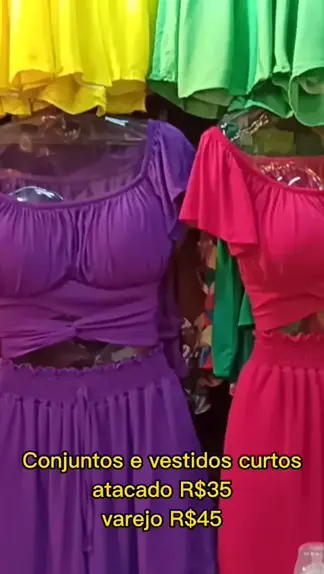 Vestidos lindos no Brás - Loja CFCS Modas localizada no shopping Porto