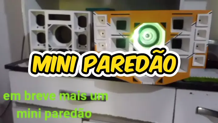 mini paredão de som de papelão