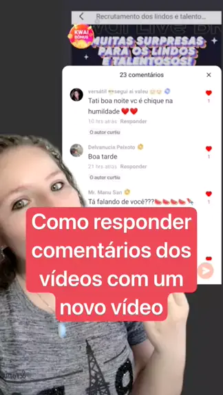 Como Responder Comentários no Kwai com Vídeos 