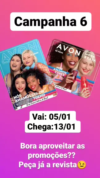 Capa do catálogo Avon, campanha 6