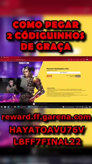 Rewards Free Fire para resgatar Codiguin FF fora do ar em março