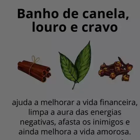 banho de canela cravo e folha de louro Discover