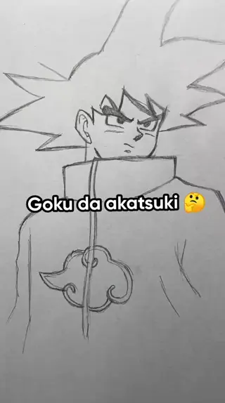 COMO DESENHAR o GOKU da #AKATSUKI passo a passo 