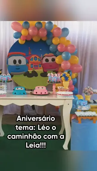Decoração Tema Léo o caminhão. aniversário do meu filho. #leoocaminhao  #festainfantil 