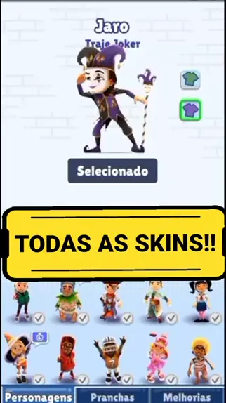 todas as skins do subway surfers