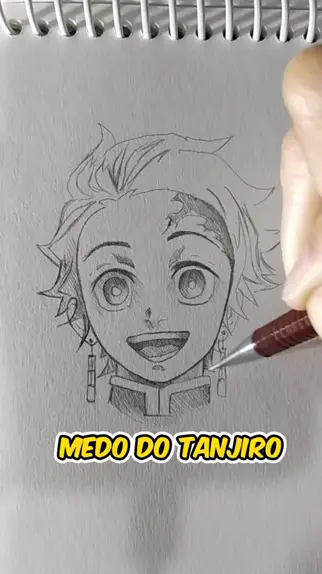 desenhando o tanjiro kamado do anime Demon slayer #drawing