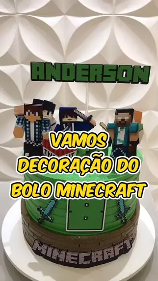 bolo do minecraft de 2 andares