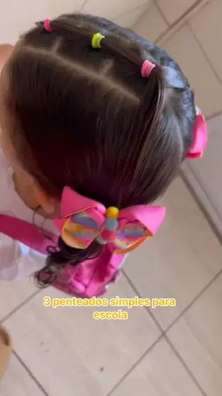 😱 PENTEADO PERFEITO! Penteado infantil simples e fácil com