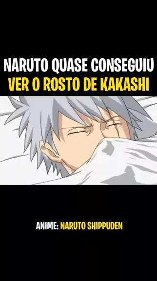 naruto tentando ver o rosto de kakashi