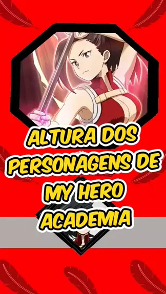 Altura dos personagens de My Hero Academia! #myheroacademia #anime #ma