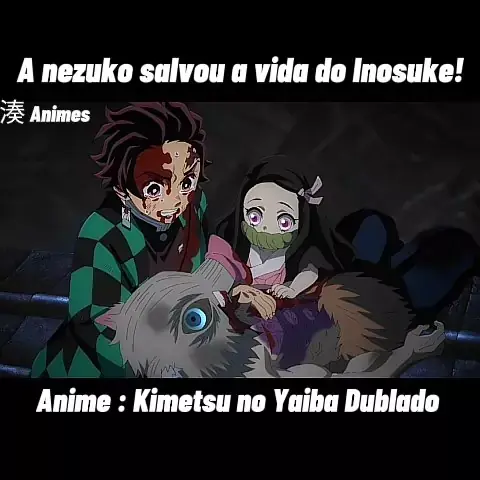 recebam inosuke and nezuko kimestu no yaiba anime shelter hickey