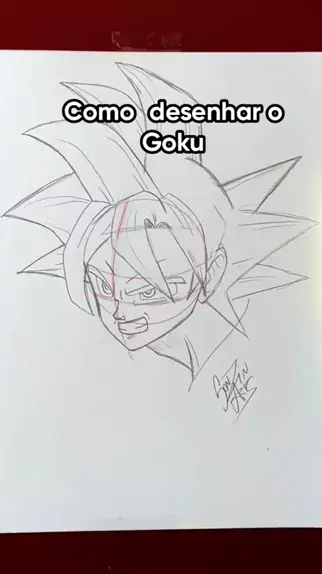 COMO DESENHAR o GOKU da #AKATSUKI passo a passo 