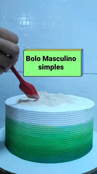 Bolo masculino, verde e branco