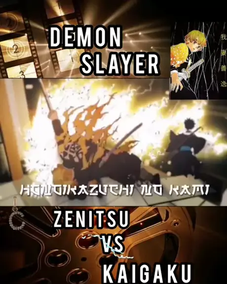 ZENITSU vs KAIGAKU  Demon Slayer (DUBLADO) 