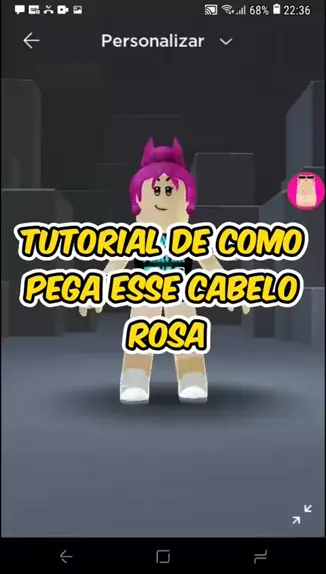 Cabelo rosa. - Roblox