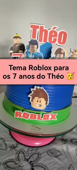 bolo tema roblox. #roblox #aniversário 