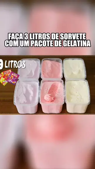 Como fazer 3 Litros de Sorvete com 1 Pacote de Gelatina