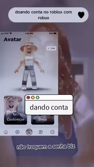 DOANDO CONTA DE ROBLOX COM ROBUX FEMININA (leia a descrição) 