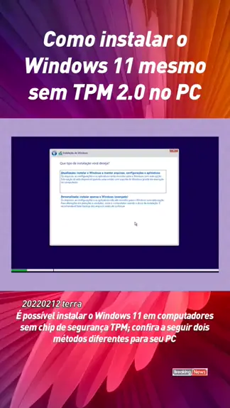 Instalar Windows 11 sem TPM 2.0