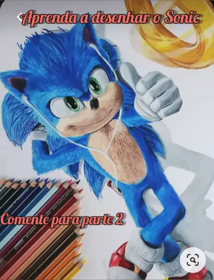 Como DESENHAR o SONIC do Filme 2 - Cómo DIBUJAR a SONIC de La Película 2 -  DRAWING SONIC 2 